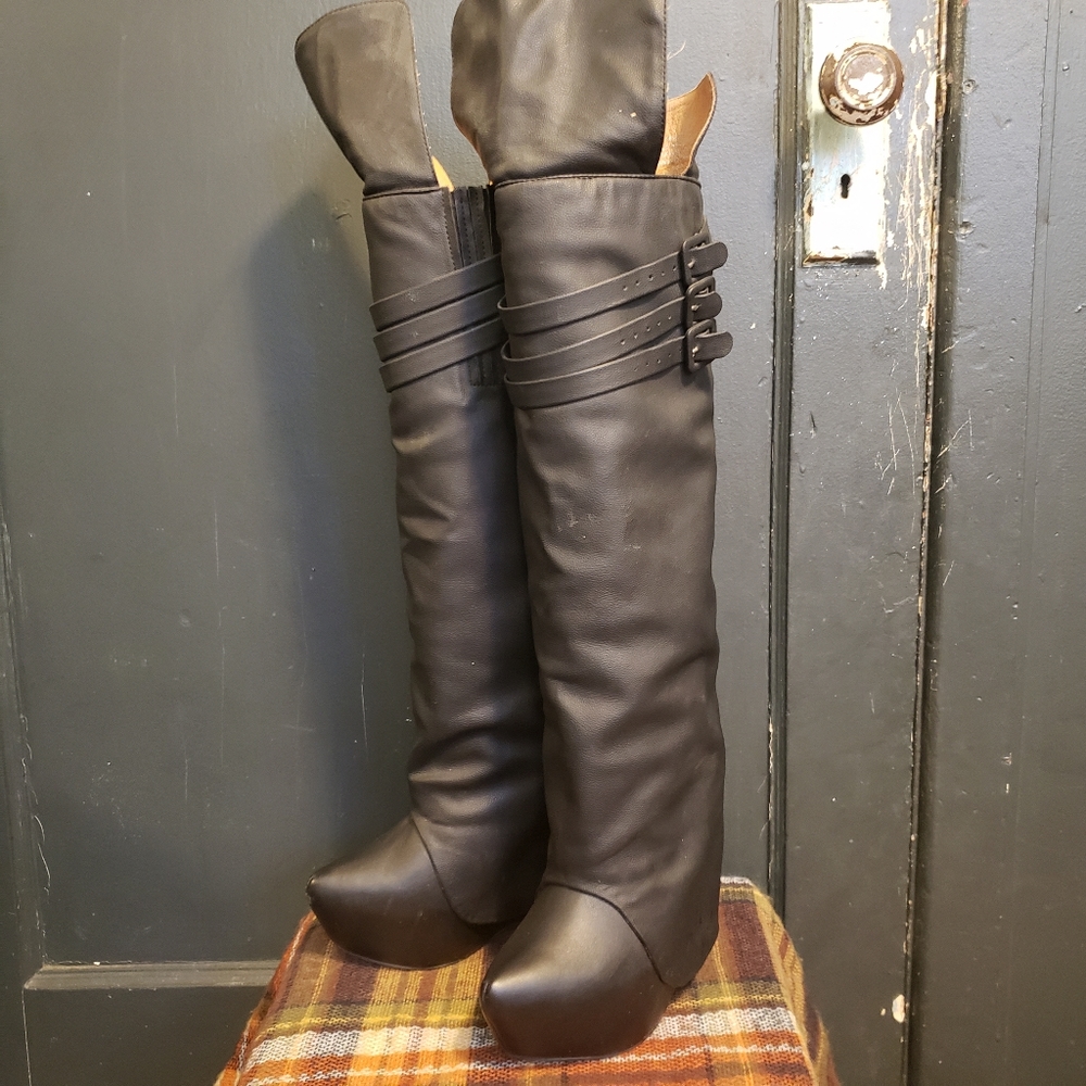 Jeffrey Campbell ZEALOT over the knee boots 6.5